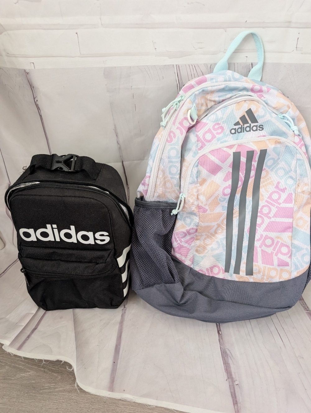 adidas Kids Pastel Multicolor & Black Lunch Bag.
